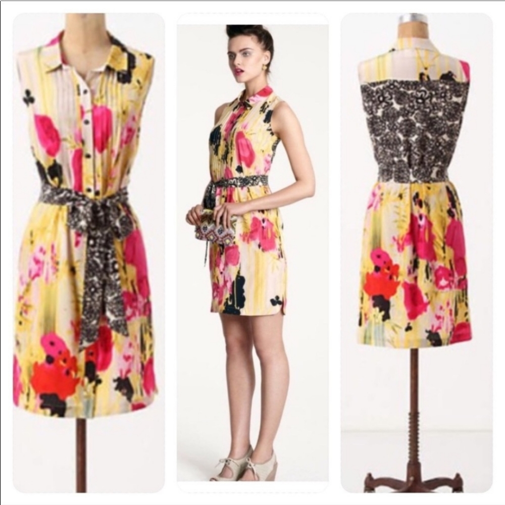 Tabitha for Anthropologie Silk dress